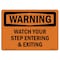 Signmission OSHA Sign, Watch Your Step Entering & Exiting, 24in X 18in Rigid Plastic, 24" W, 18" H, Landscape OS-WS-P-1824-L-12943 - alternate 1